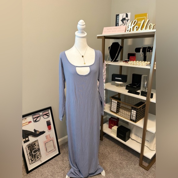 SKIMS Soft Lounge Keyhole Dress In Slate NWT Size 2X - Picture 5 of 7